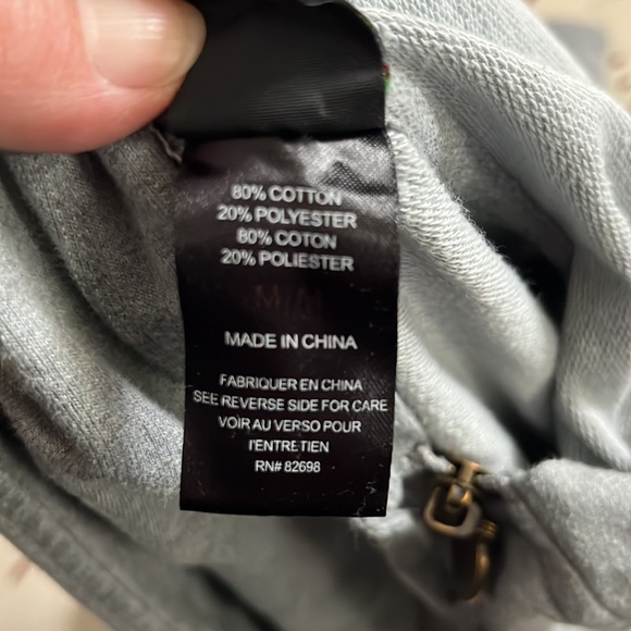 Maui and Sons Culture Compass Hoodie Zip Up Sweatshirt Heather Grey Medium - Picture 11 of 12